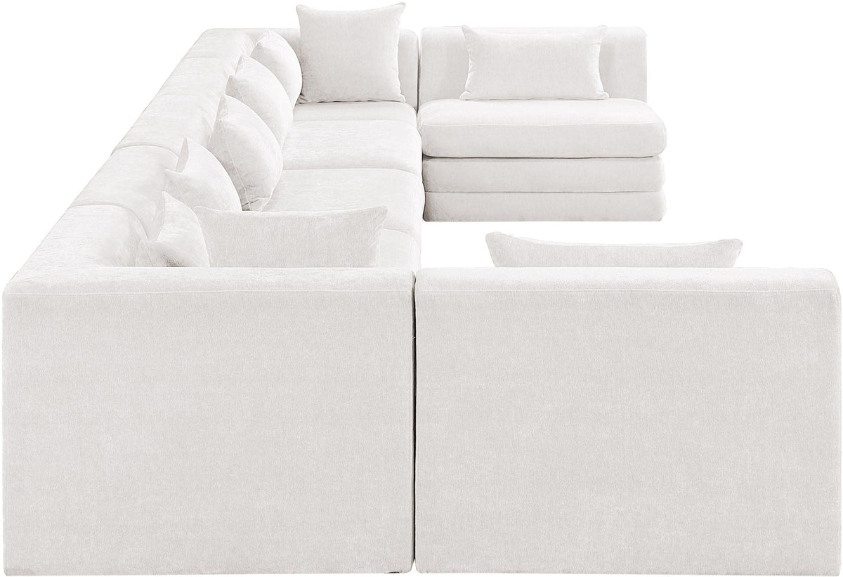 Stellar - 7 Piece Chenille Fabric Upholstered Modular Sectional