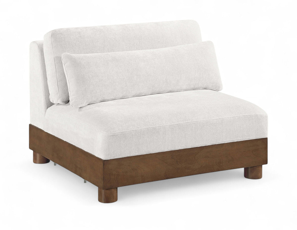 Turin - Chenille Fabric Upholstered Modular Armless Chair