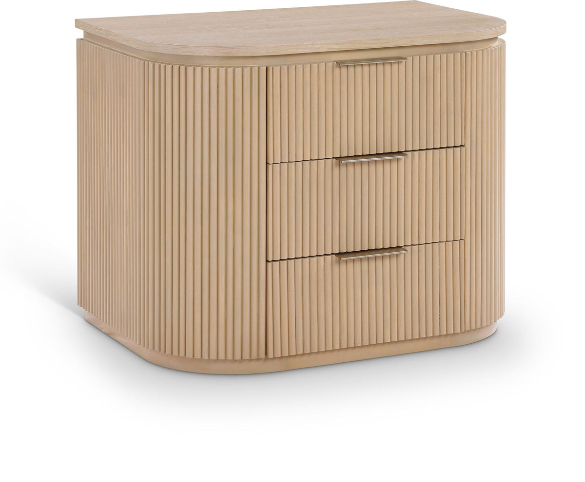 Astrid - Solid Wood And Oak Veneer Nightstand
