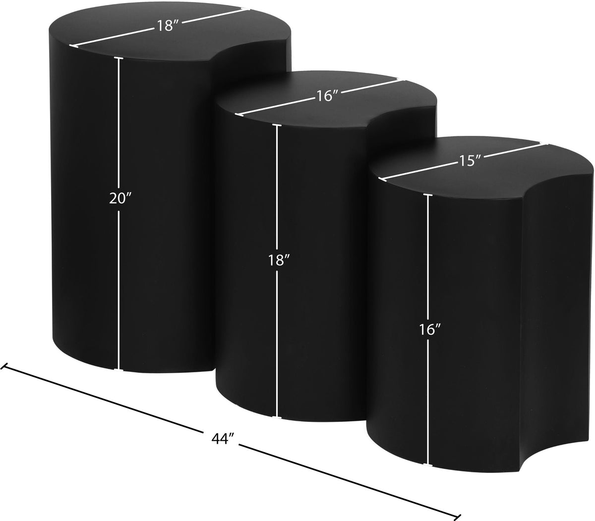 Dimple - 3 Piece Modular End Table