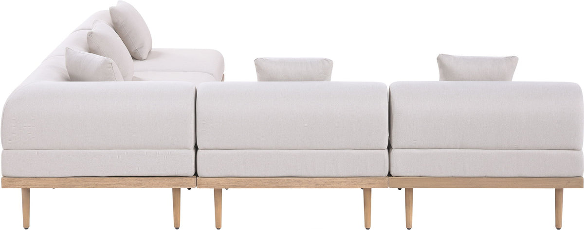 Laguna - 5 Piece 106.5" Upholstered Outdoor Patio Modular Sectional