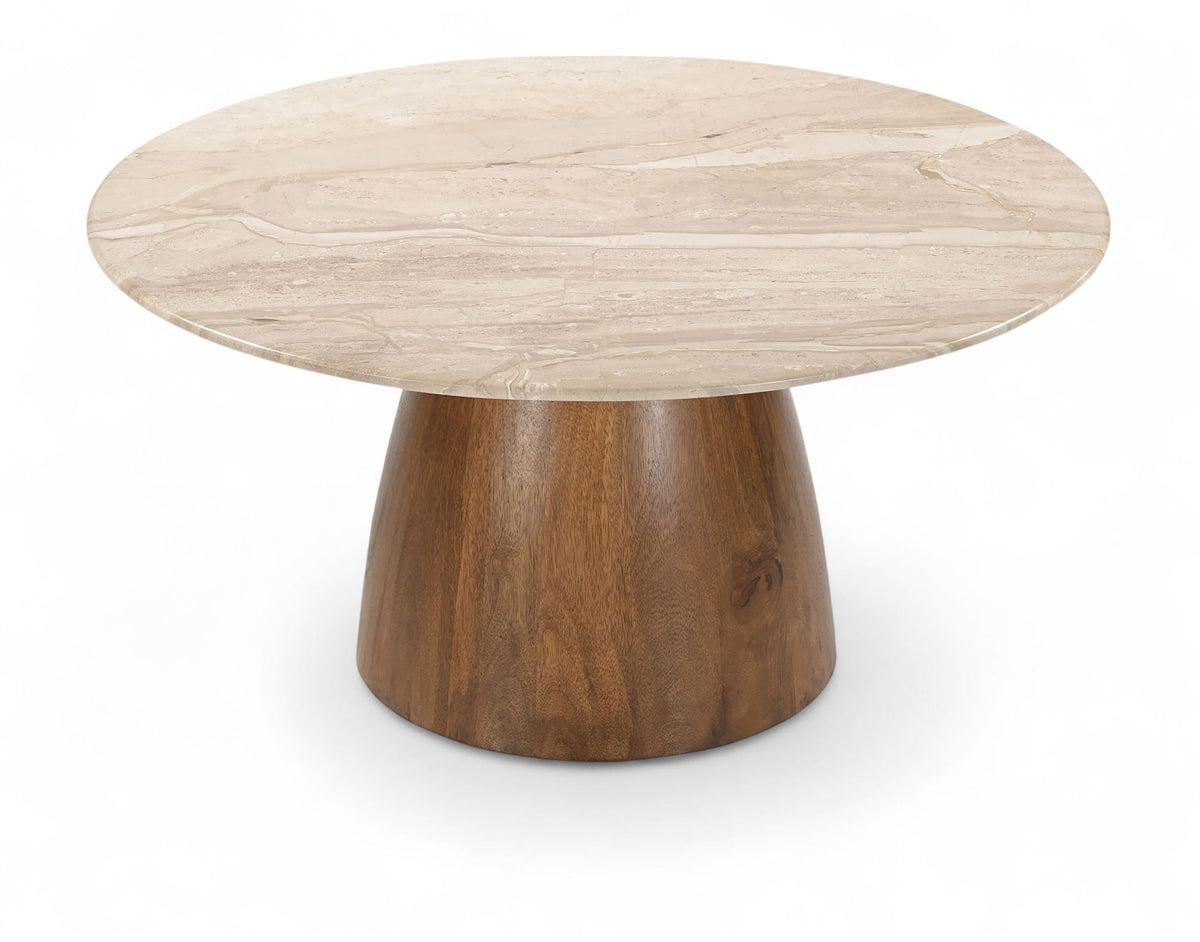 Liona - Marble And Mango Wood Table