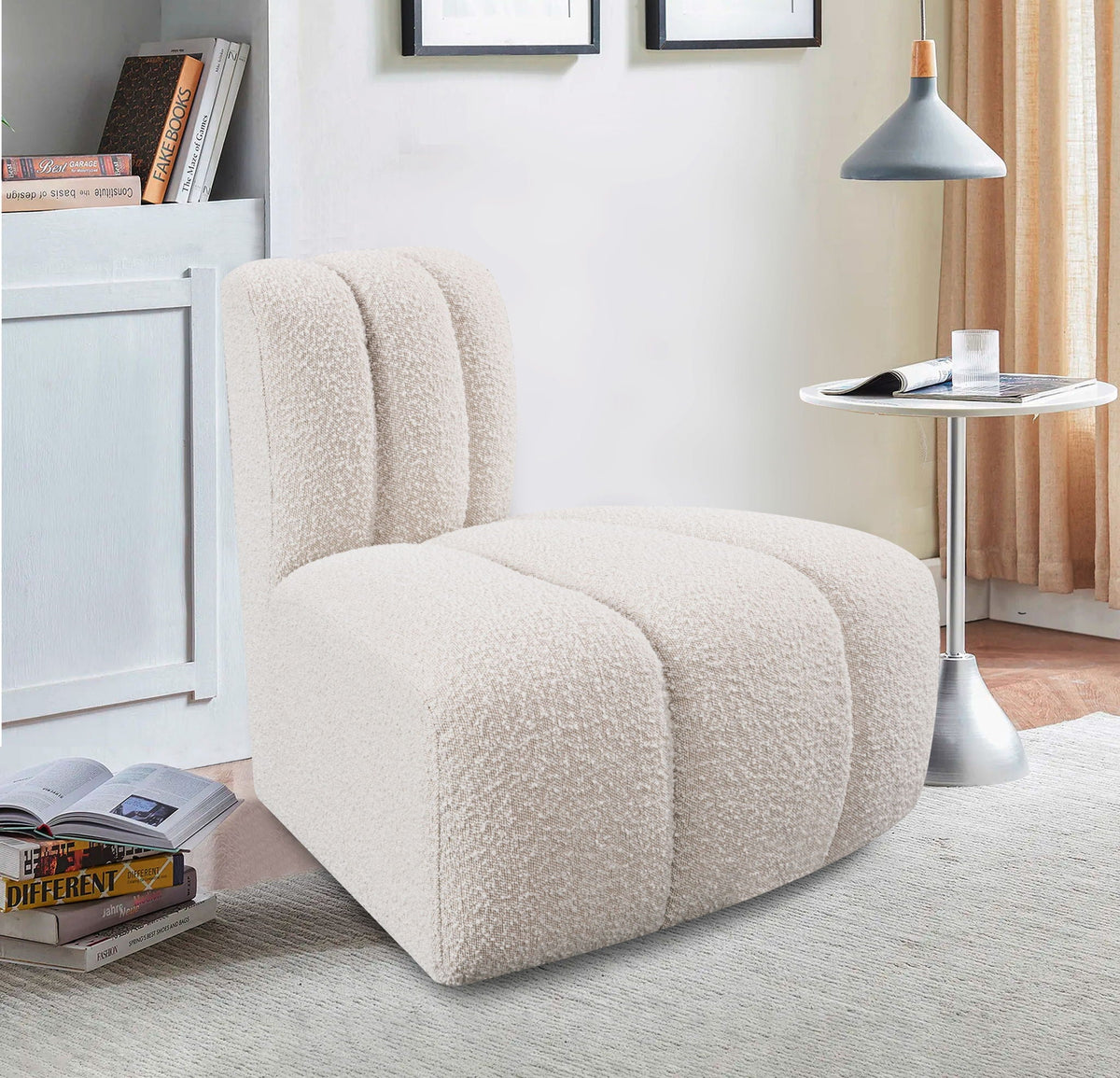 Arc - Boucle Fabric Reverse Corner