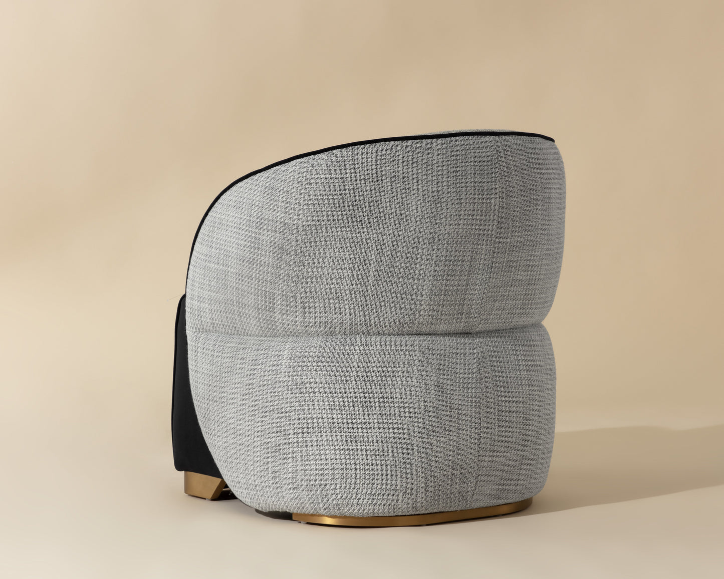 Fatina Lounge Chair - Abbington Black / Vera White Pepper