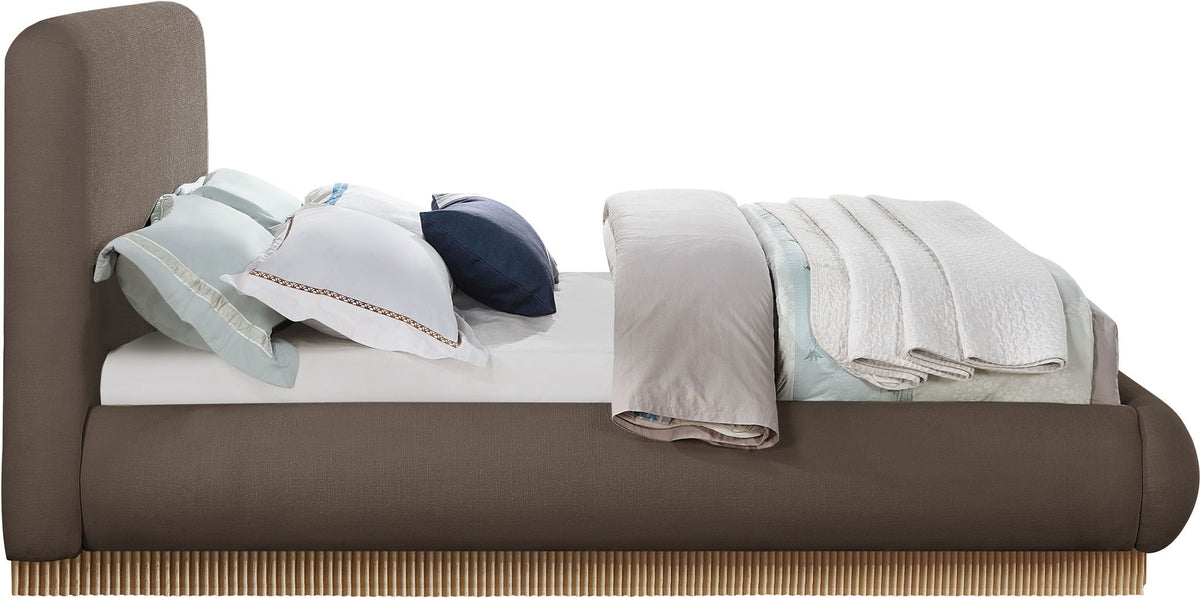 Rigby - Linen Bed With Natural Base