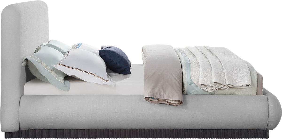 Rigby - Linen Bed With Black Base