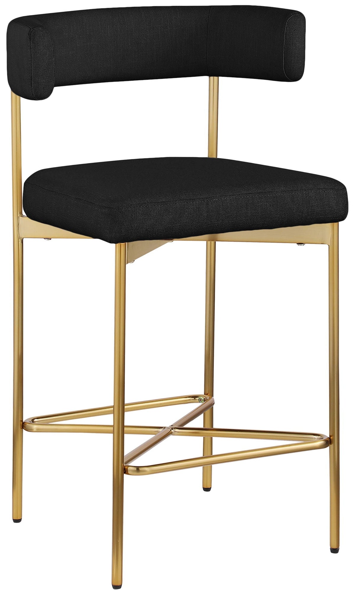 Rivage - Durable Stool With Gold Frame (Set of 2)
