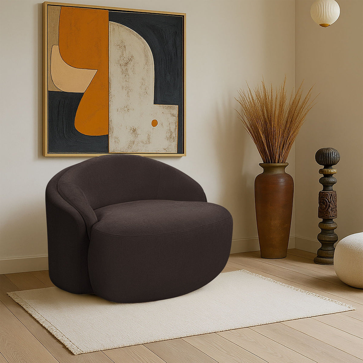 Caspian - Chenille Fabric Upholstered Chair