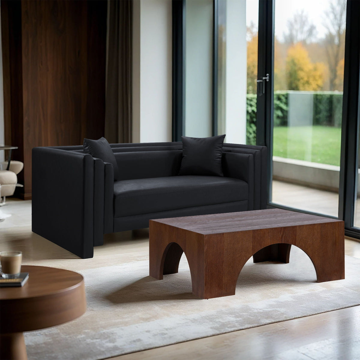 Everett - Vegan Leather Upholstered Loveseat