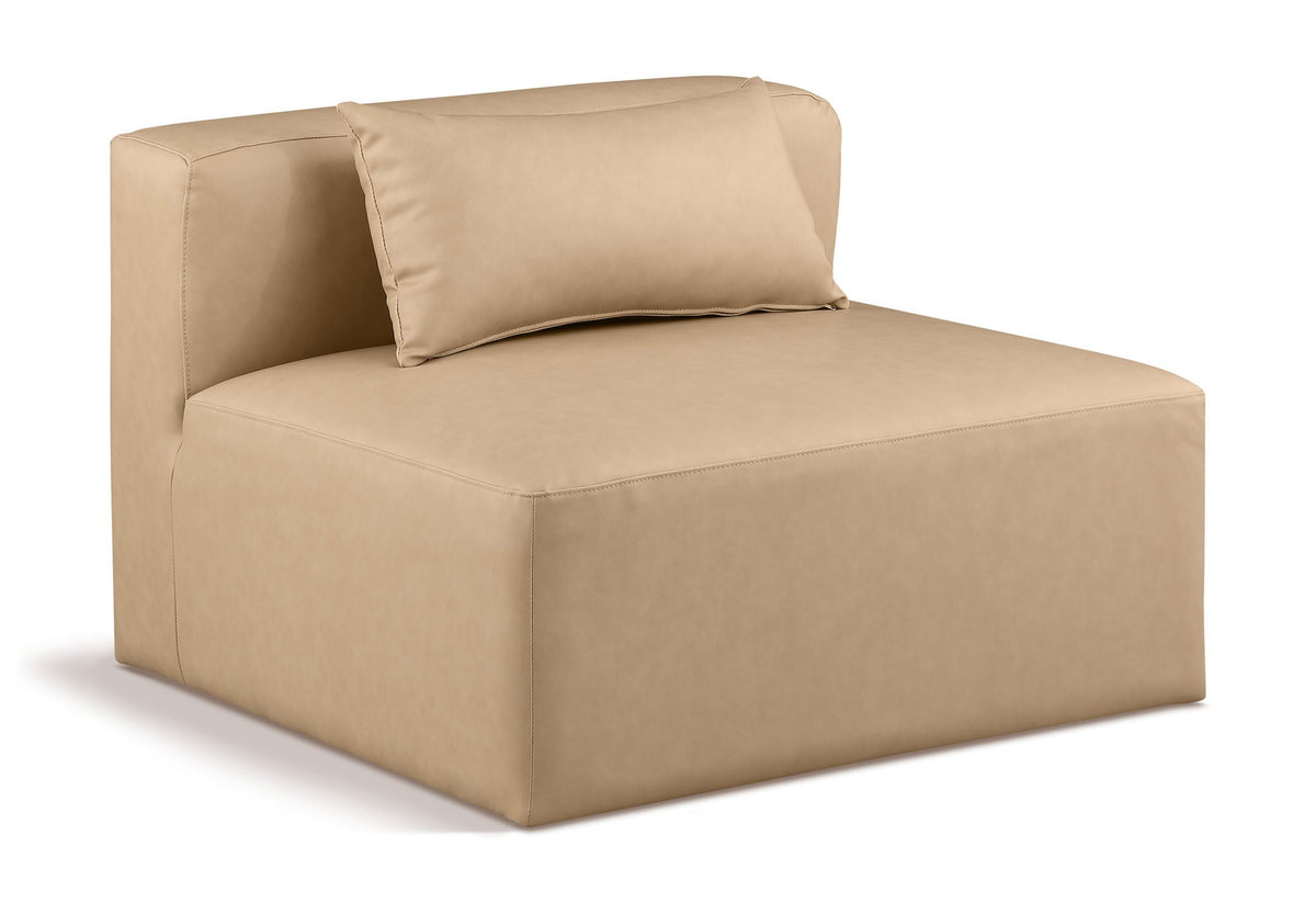 Cube - Armless Chair - Tan