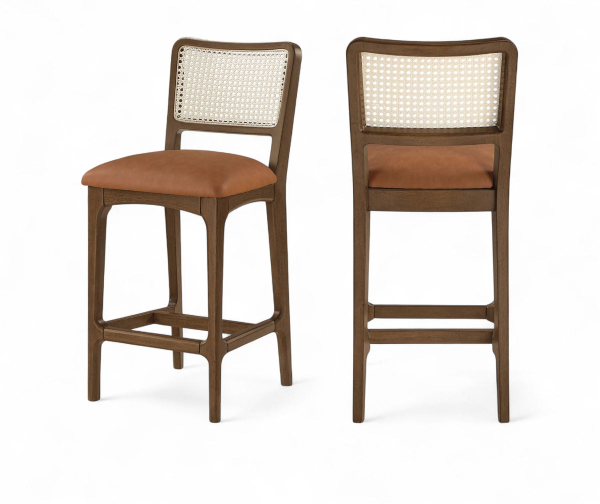 Atrium - Counter Stool With Brushed Brown Base (Set of 2)