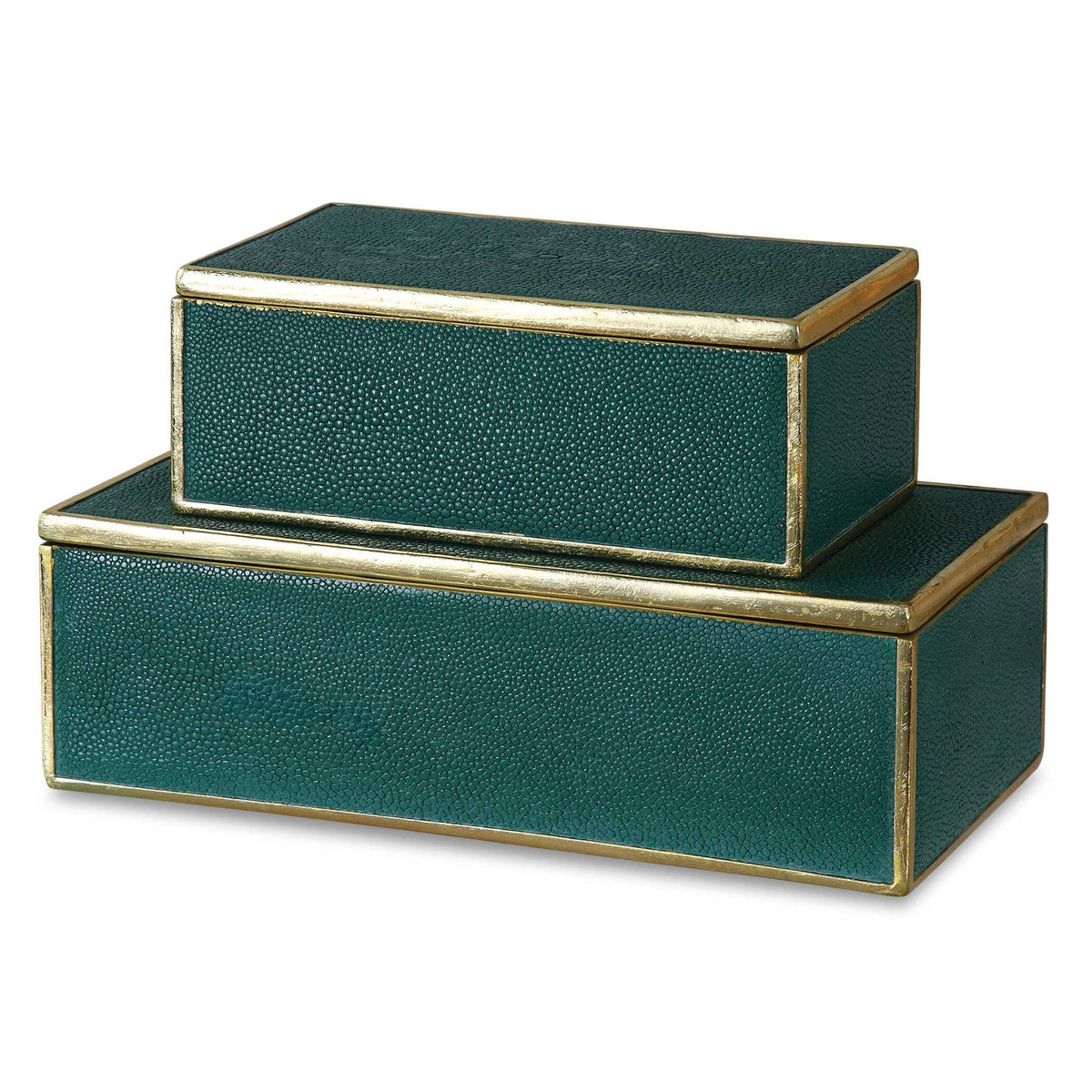 Karis - Boxes (Set of 2) - Emerald Green