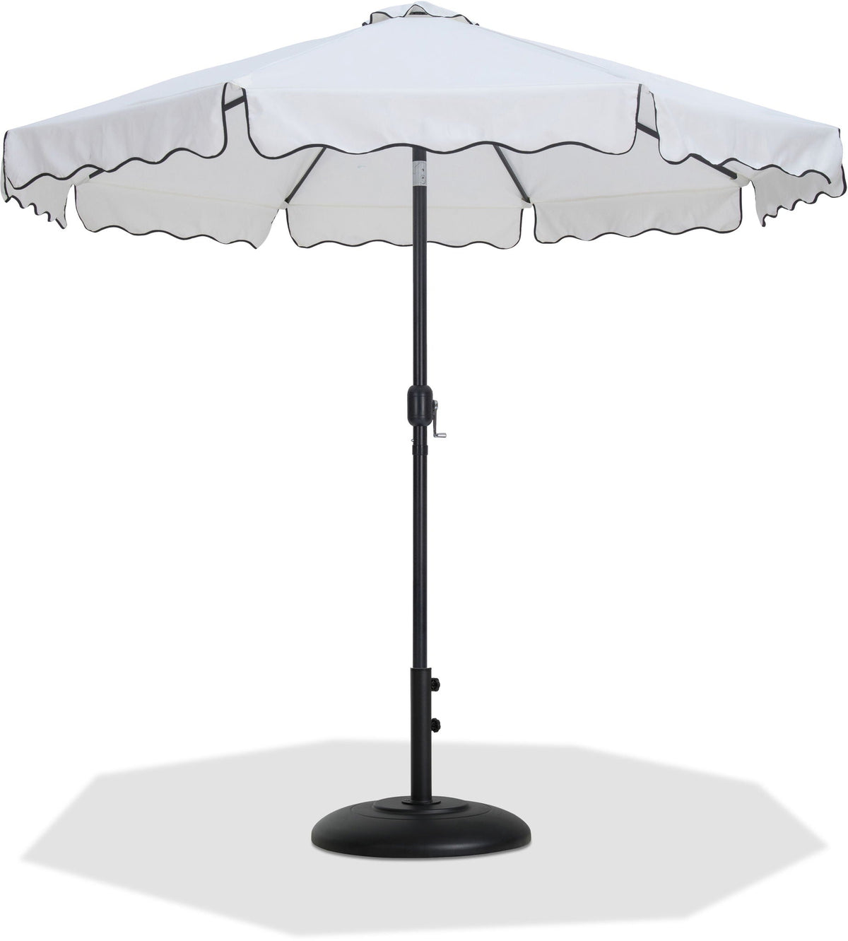 Amalfi - Patio Umbrella - Black Base / Black Pole