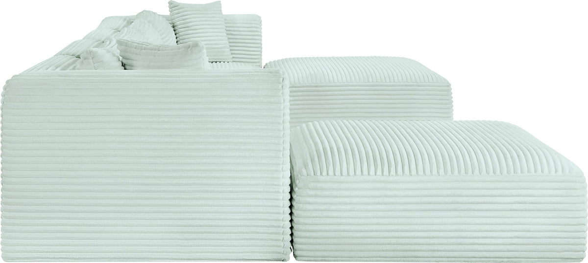 Shaggy - 6 Piece Modular Sectional With 2 Ottomans