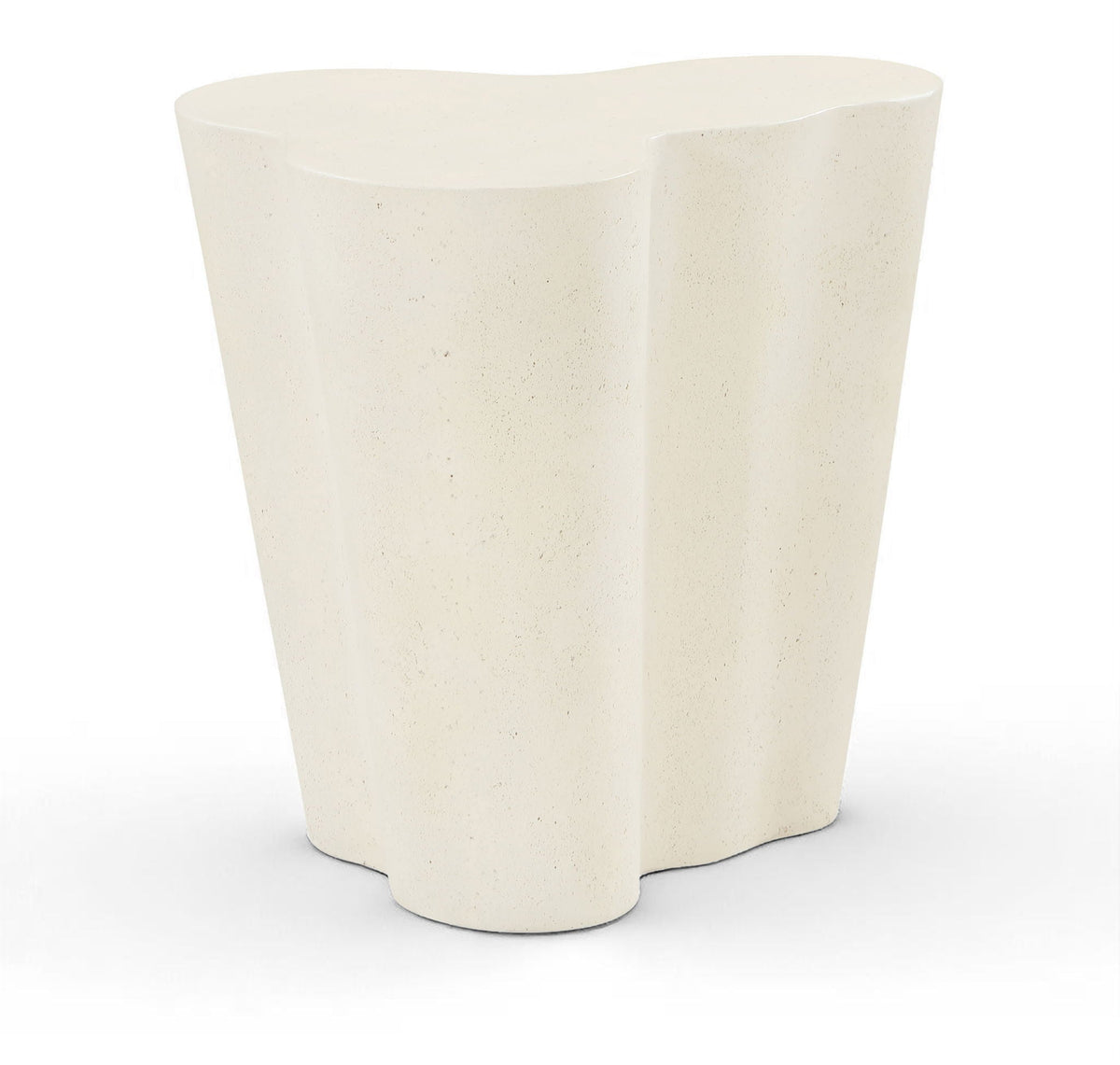 Monza - Concrete And Fiberglass Indoor / Outdoor End Table - Cream