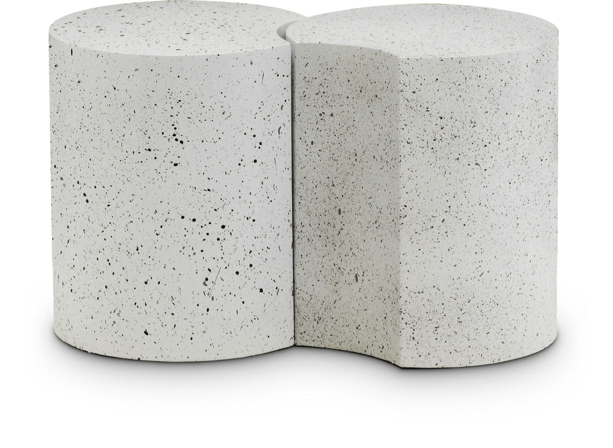 Dimple - 2 Piece Modular End Table - Terazzo Finish