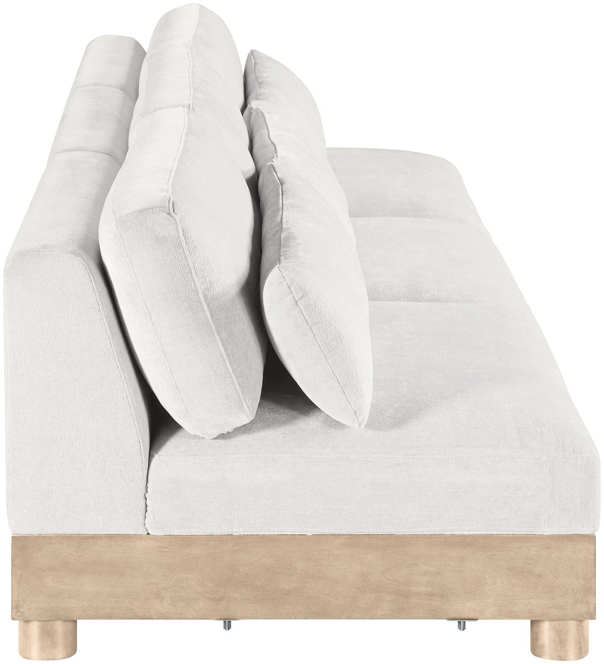 Turin - Chenille Fabric Upholstered Modular Sectional - White