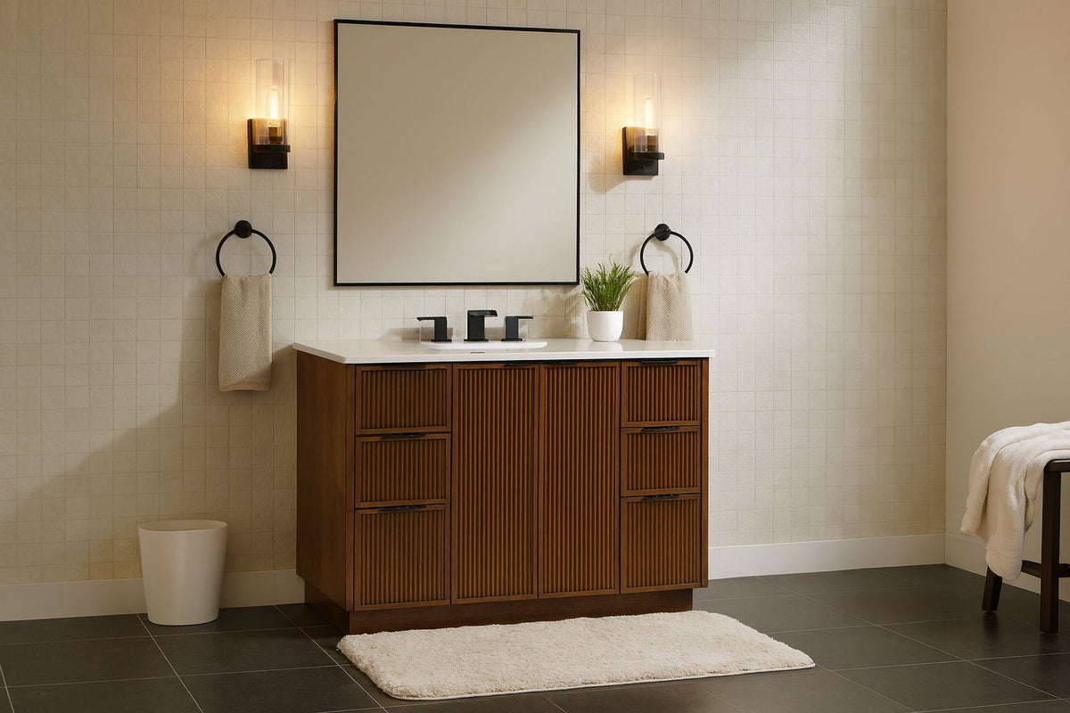 Willard - Engineered Stone And Solid Wood Bathroom Vanity