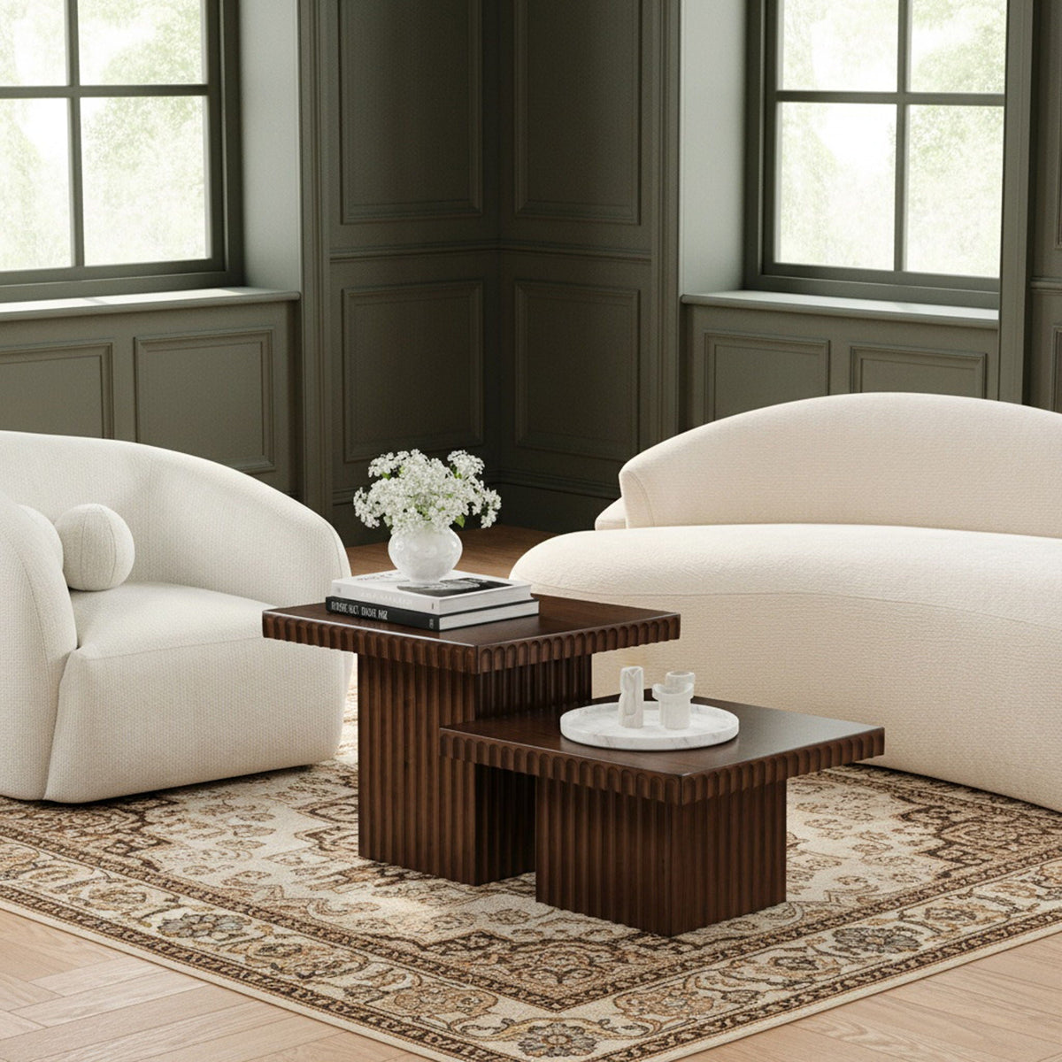 Spencer - Oak Veneer 2 Piece Coffee Table