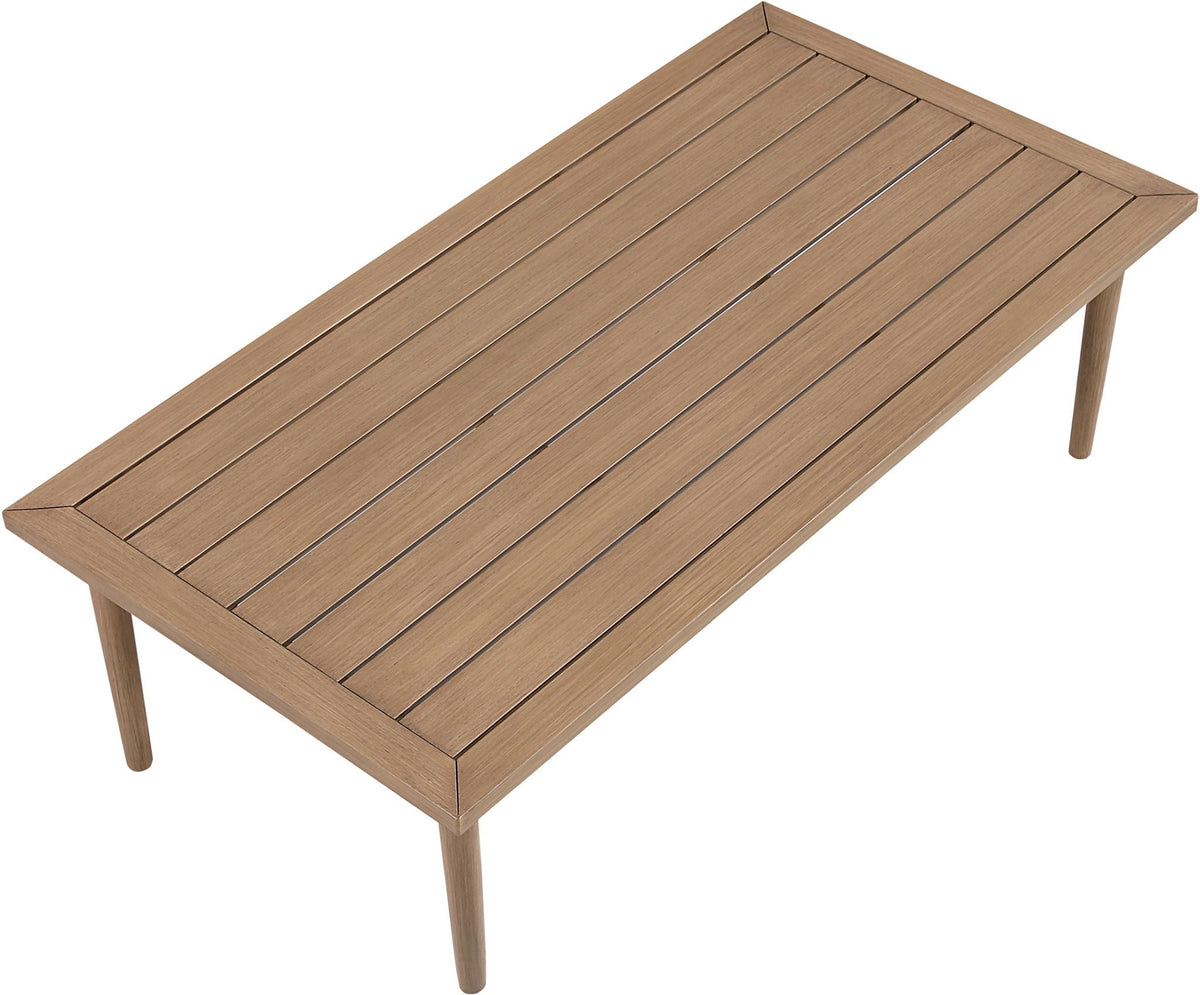Laguna - Aluminum Outdoor Patio Coffee Table - Natural