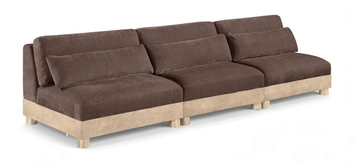 Turin - Chenille Fabric Upholstered Modular Sectional - Brown