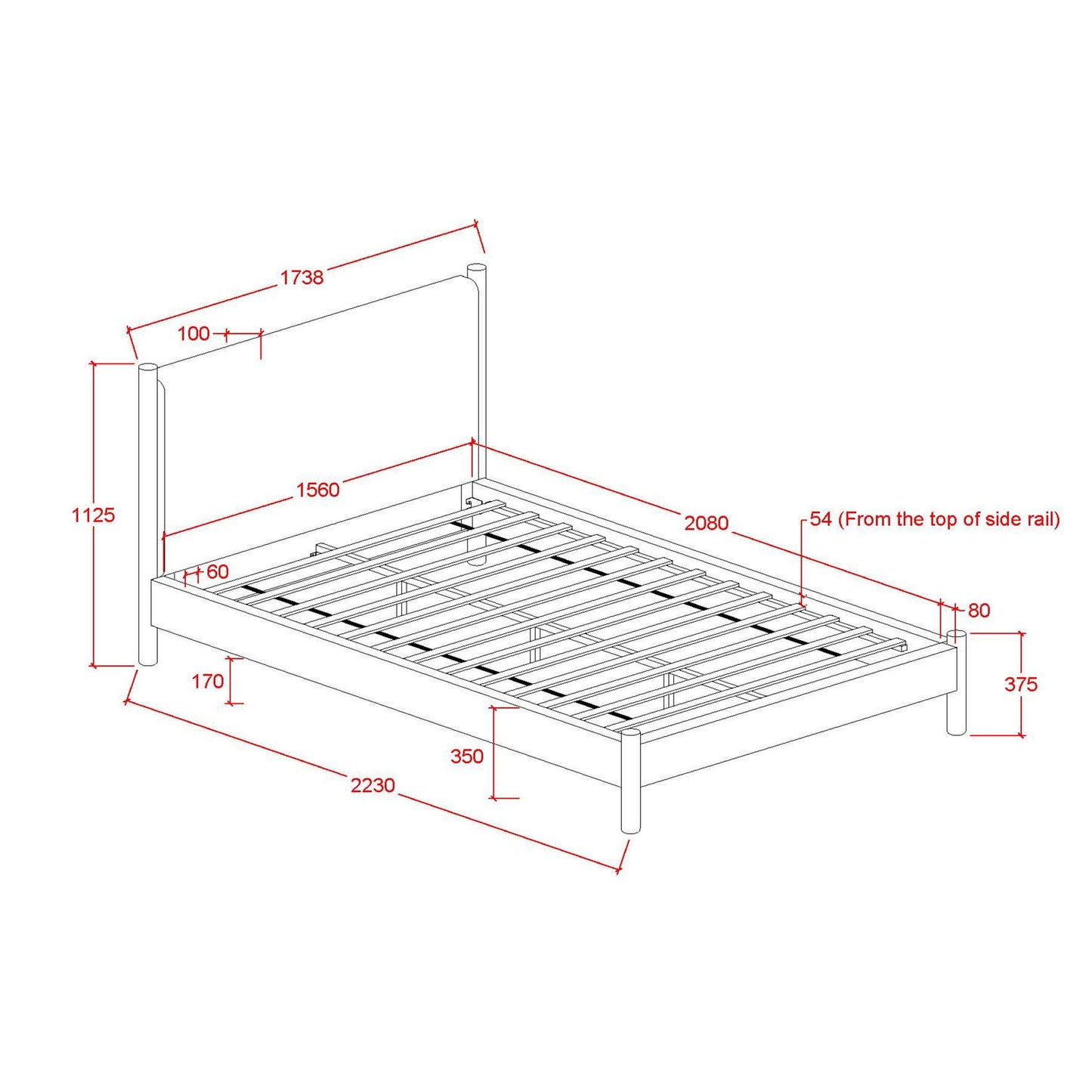 Zoran 60" Platform Bed Mushroom
