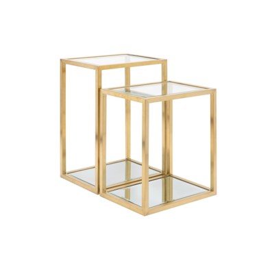 DALTON MULTI-LEVEL GOLD END TABLE - Furniture Depot