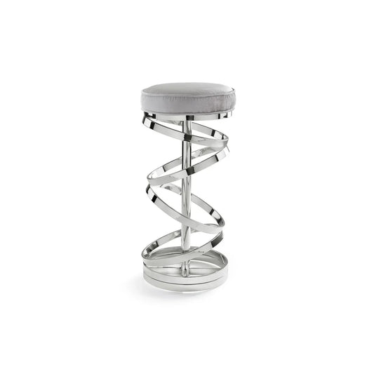 Glam counter stool  (Grey Velvet)