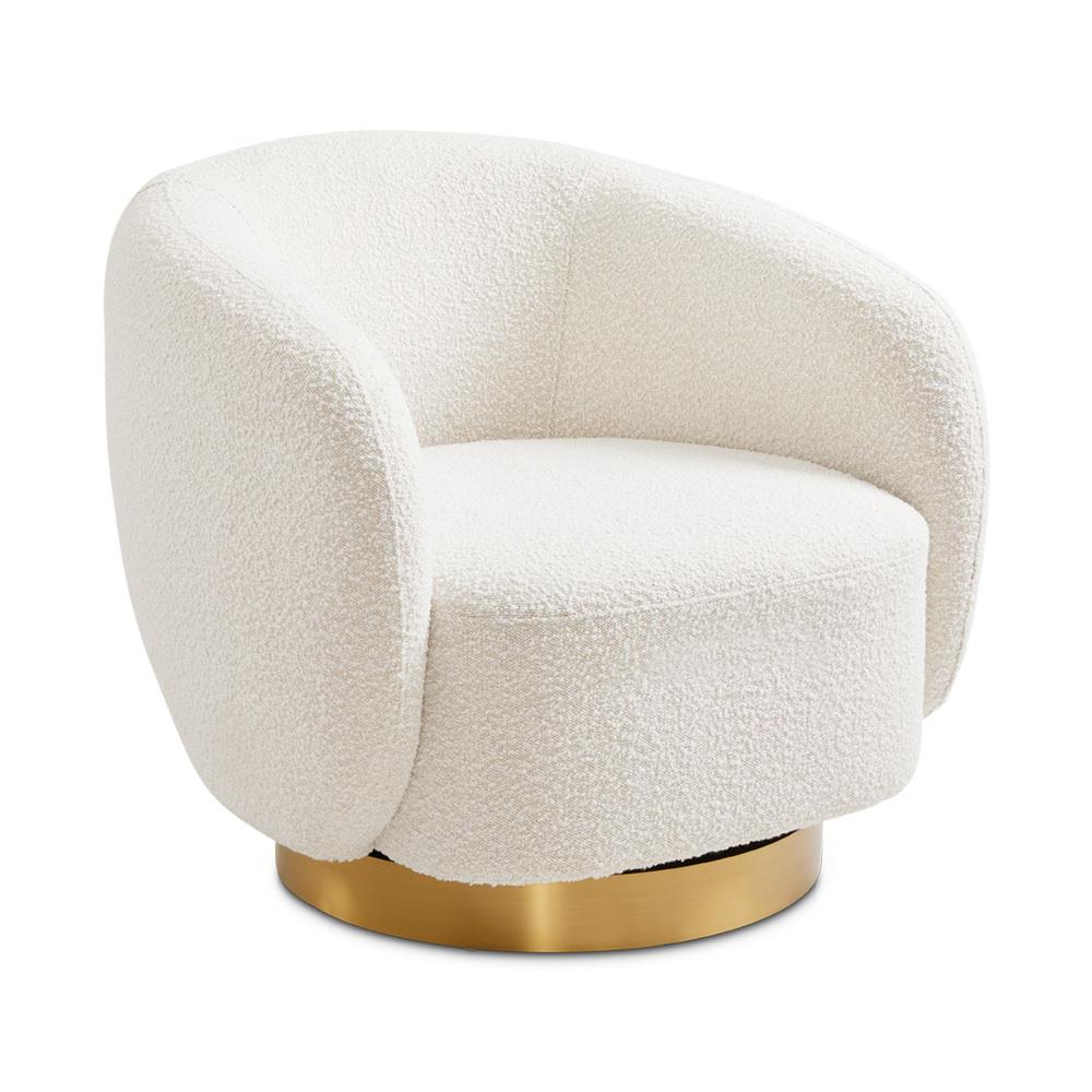 Aspen Gold Accent Chair Boucle fabric