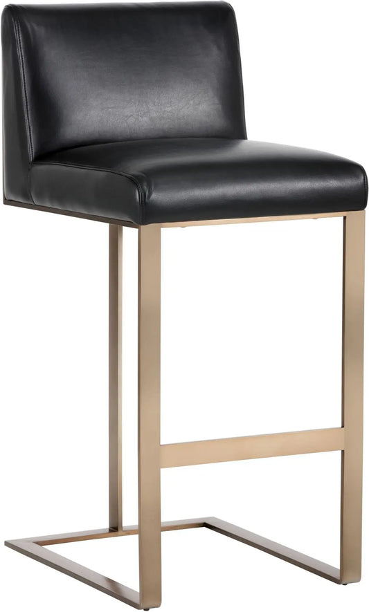 Dean Barstool Antique Brass Cantina Black