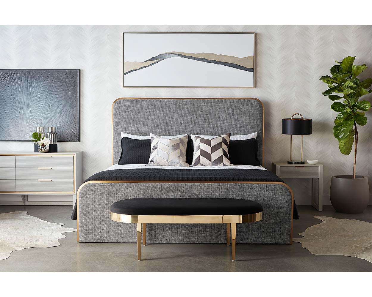 Jolie Bench - Black Sky