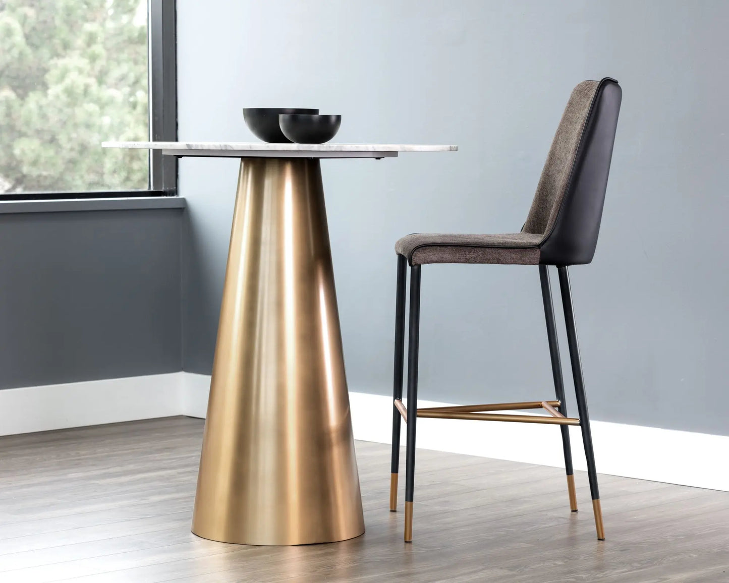 Klaus Barstool -Sparrow Grey / Napa Black