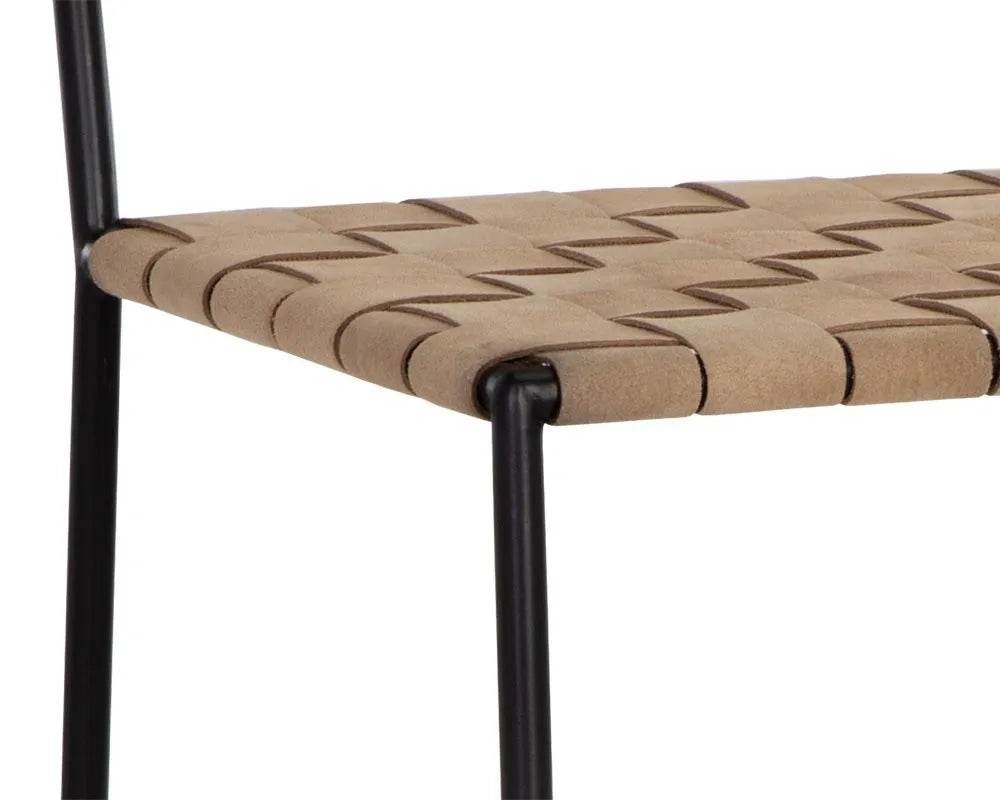 Omari Barstool Sueded Light Tan Leather