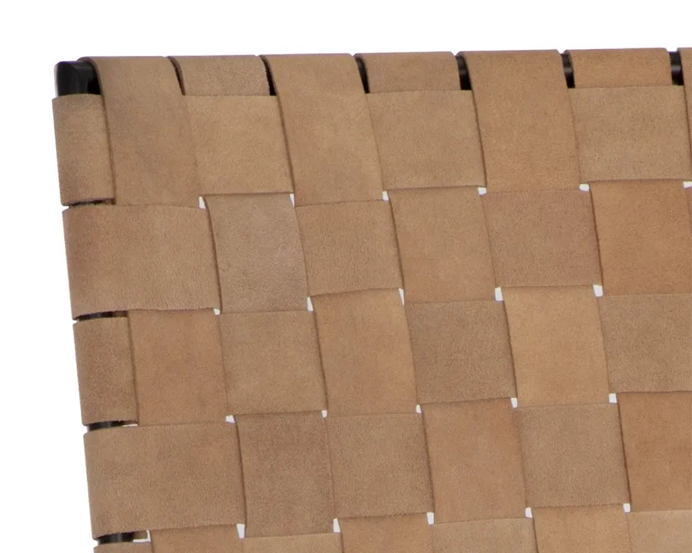 Omari Barstool Sueded Light Tan Leather