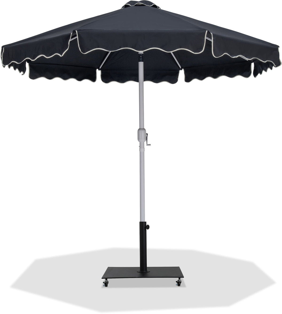 Amalfi - Aluminum Patio Umbrella - Black Base / White Pole