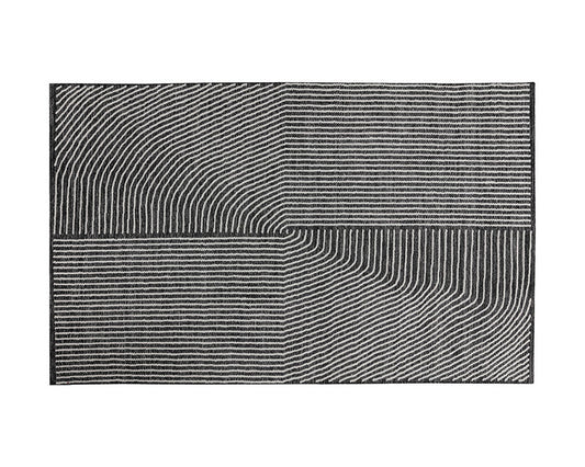 Serene Hand Woven Rug Black / White