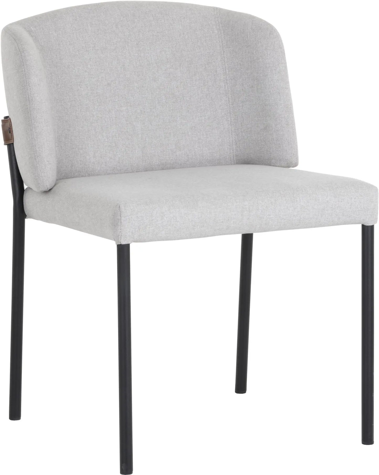 Pearce Dining Chair - Light Grey / Bravo Cognac