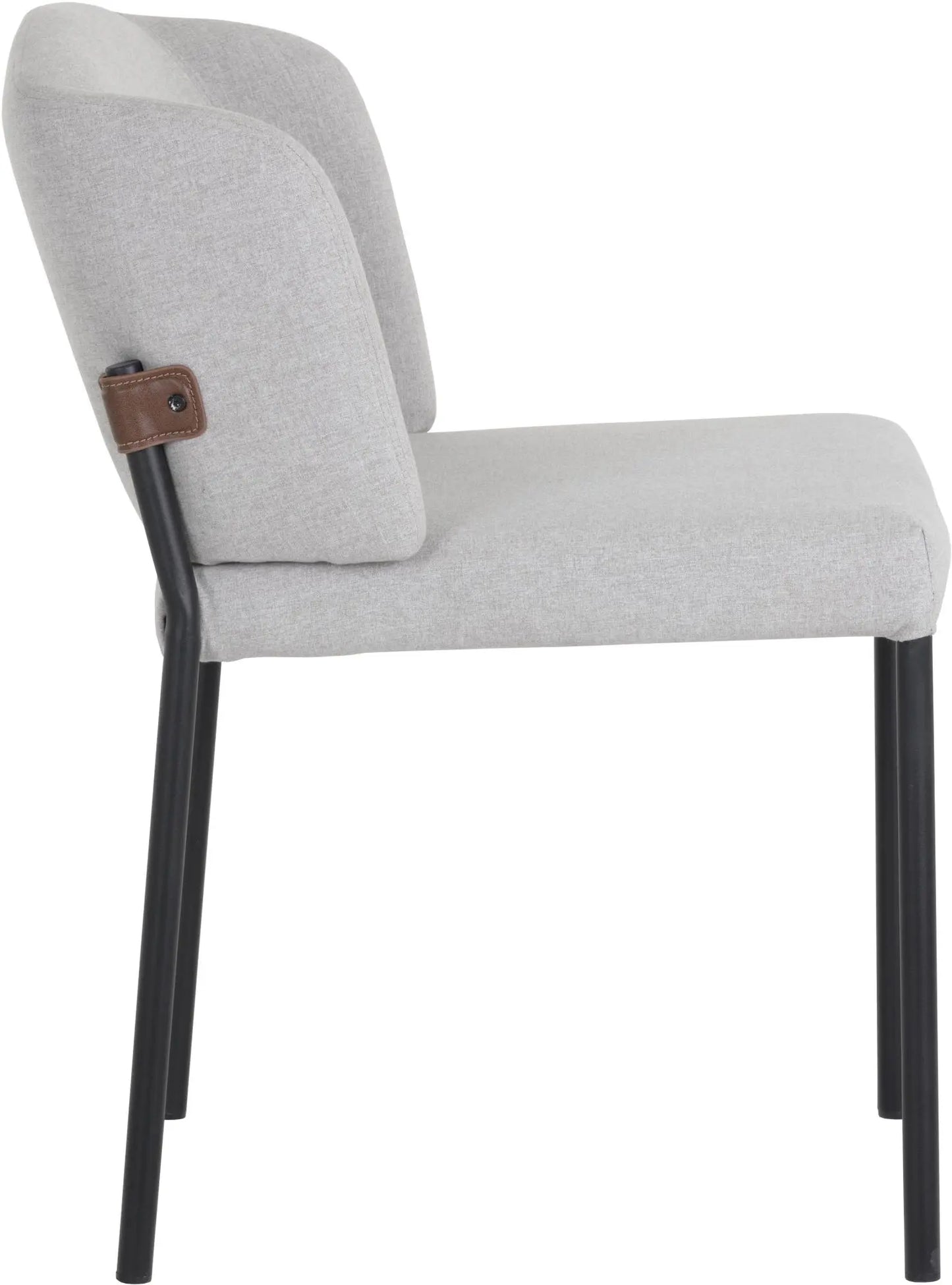 Pearce Dining Chair - Light Grey / Bravo Cognac