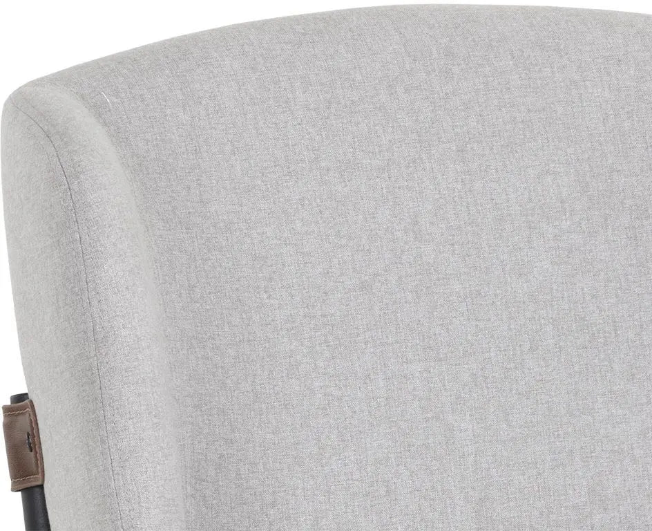 Pearce Dining Chair - Light Grey / Bravo Cognac
