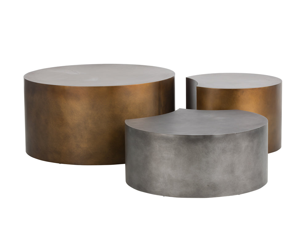 Neo Coffee Tables (Set Of 3) Antique Brass