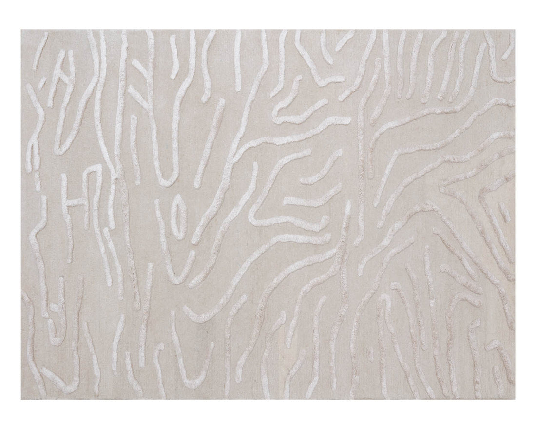 Kenya Hand Tufted Rug Beige - 8" X 10"