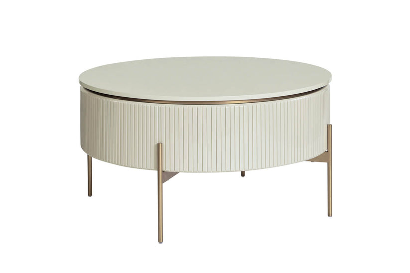 Paloma Lift Top Coffee Table High Gloss Cream