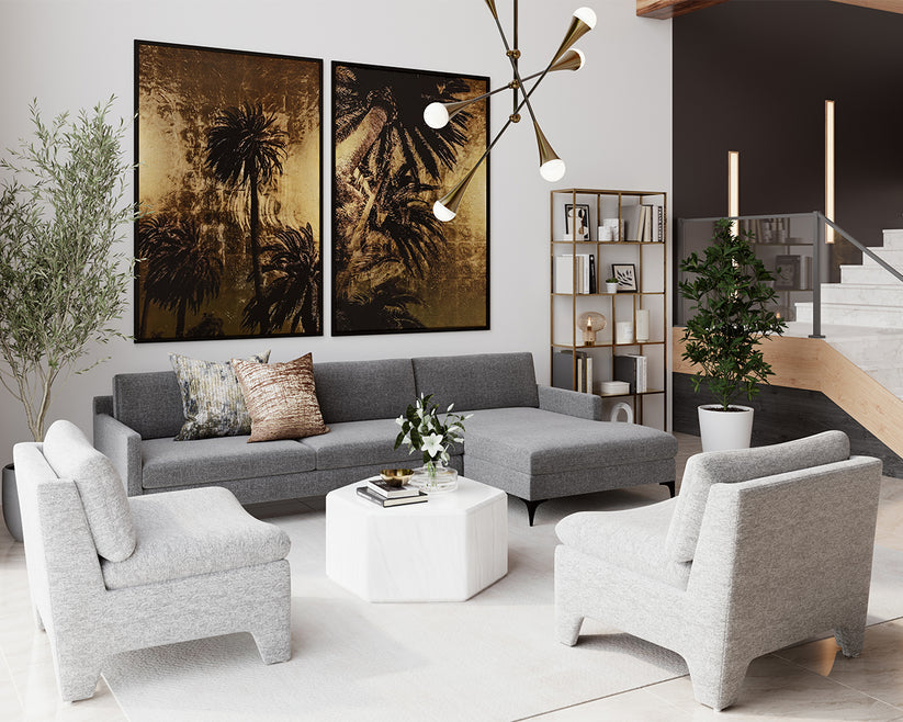 Spezza Coffee Table Marble Look Cream