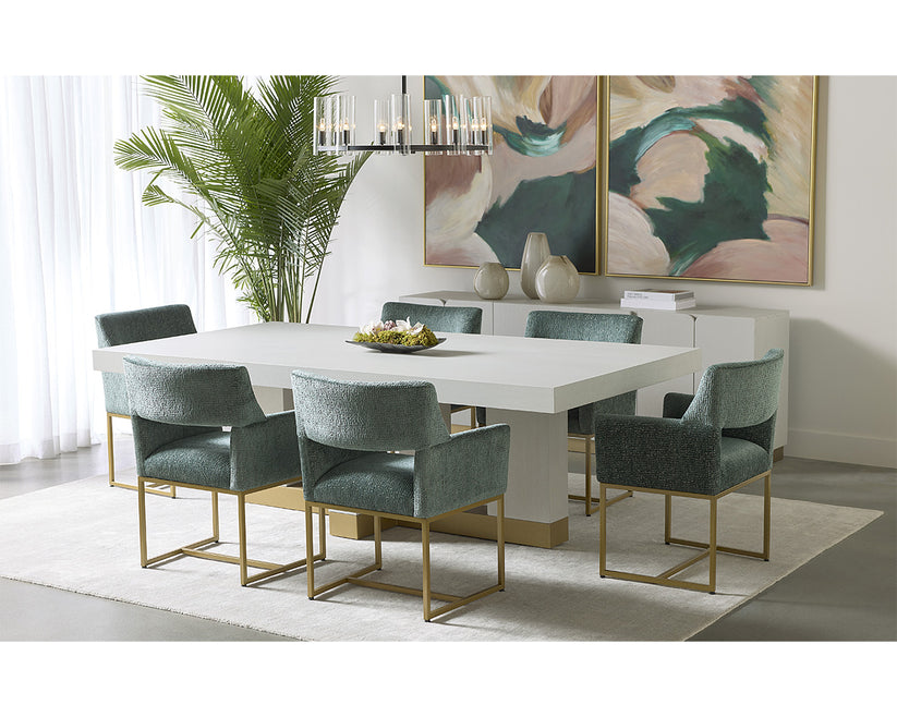 Greco Dining Table Gauntlet Grey 94.5"