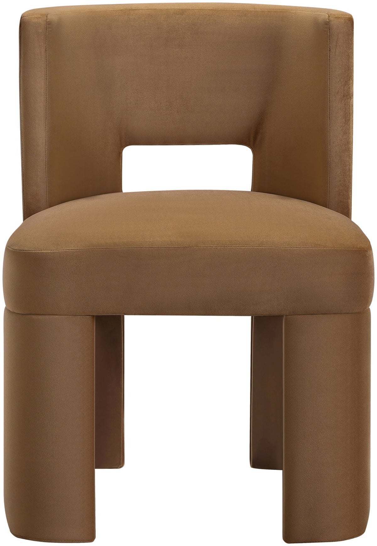 Zuno - Velvet Performance Fabric Upholstered Dining Chair (Set of 2) - Saddle
