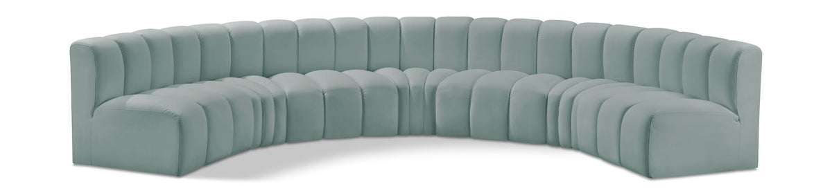 Arc - Faux Leather 7 Piece U-Shaped Modular Sofa
