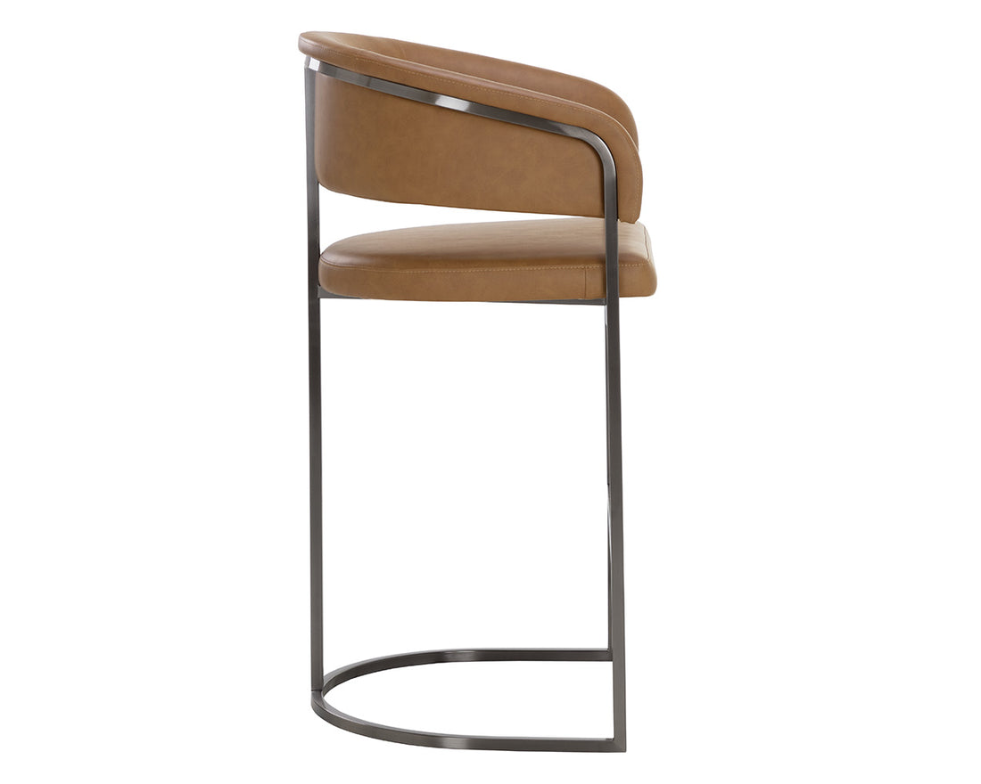 Marris Barstool - Gunmetal - Milliken Cognac