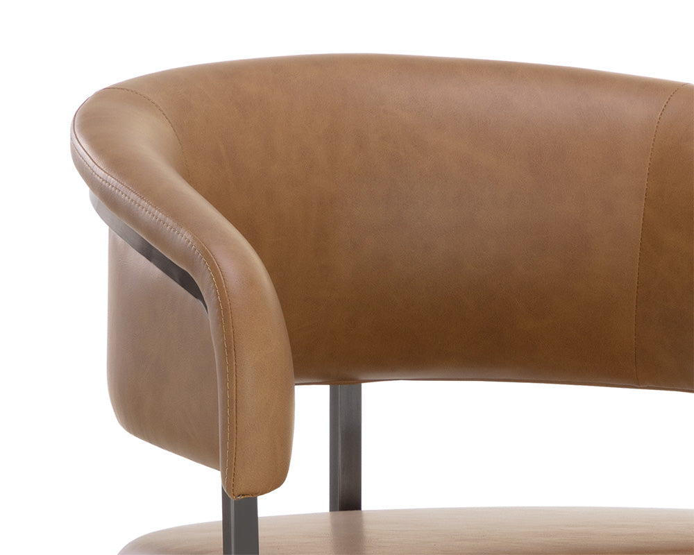 Marris Barstool - Gunmetal - Milliken Cognac