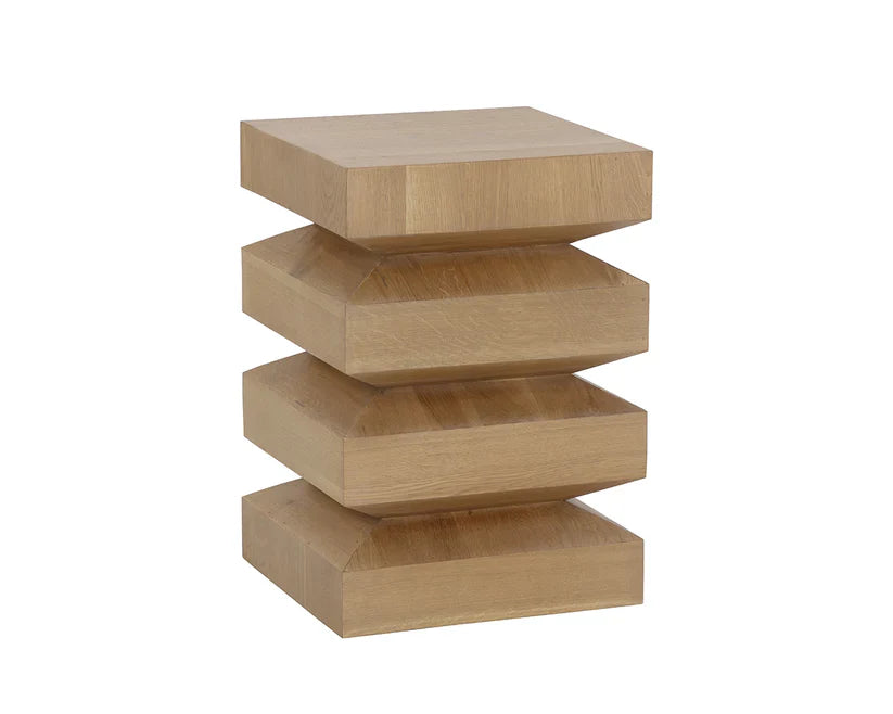 Cormac End Table Rustic Oak