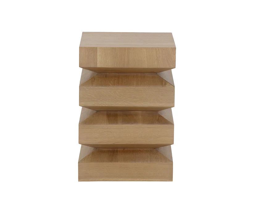 Cormac End Table Rustic Oak